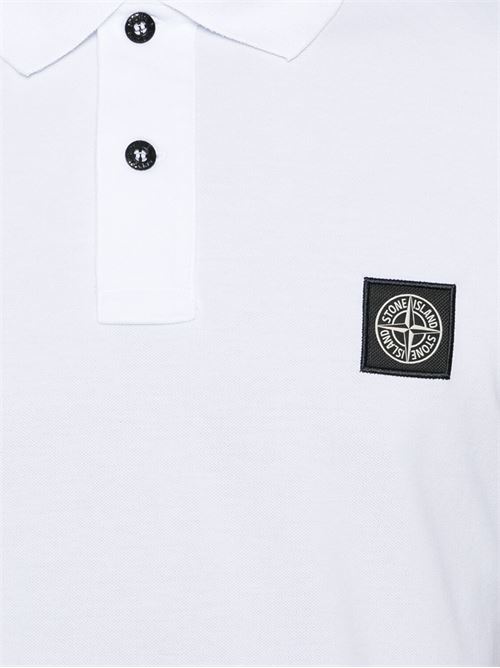 Polo bianca con logo STONE ISLAND | 1522002SCS0017V1001